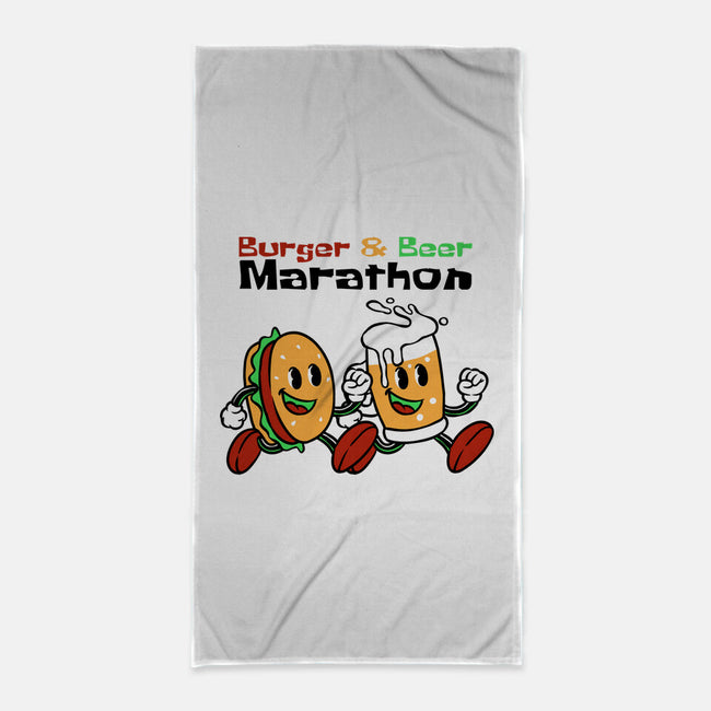 Burger And Beer Marathon-None-Beach-Towel-naomori