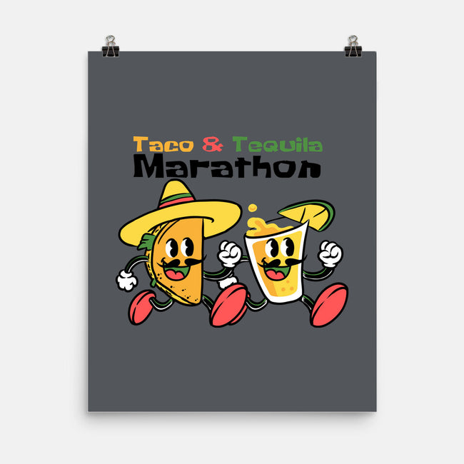 Taco And Tequila Marathon-None-Matte-Poster-naomori