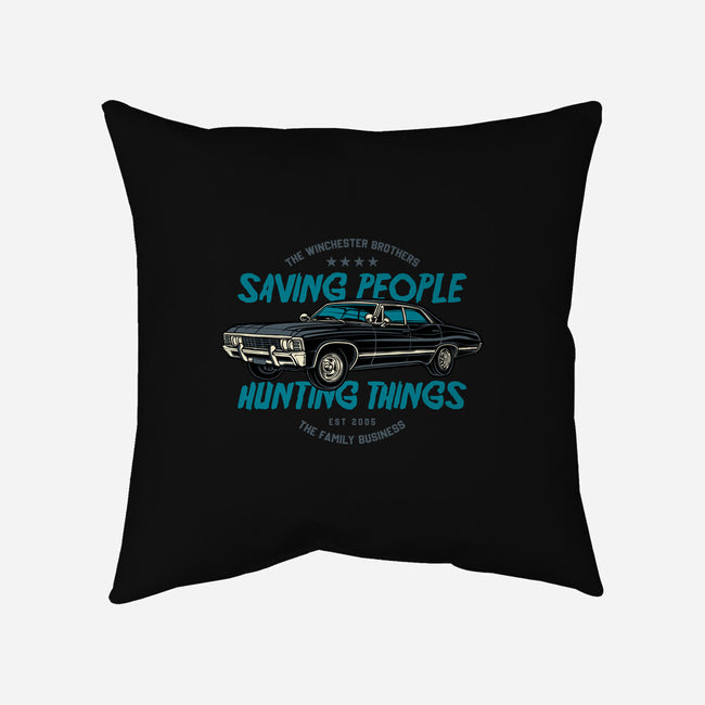 Saving People And Hunting Things-None-Removable Cover w Insert-Throw Pillow-gorillafamstudio