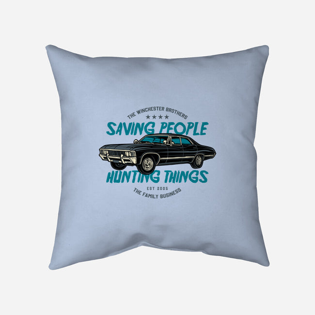 Saving People And Hunting Things-None-Removable Cover w Insert-Throw Pillow-gorillafamstudio