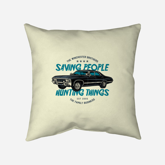 Saving People And Hunting Things-None-Removable Cover w Insert-Throw Pillow-gorillafamstudio
