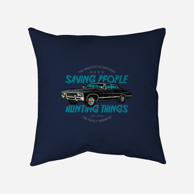 Saving People And Hunting Things-None-Removable Cover w Insert-Throw Pillow-gorillafamstudio