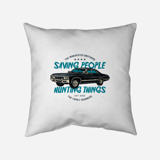 Saving People And Hunting Things-None-Removable Cover w Insert-Throw Pillow-gorillafamstudio