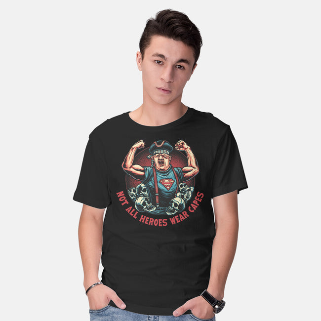 Not All Heroes Wear Capes-Mens-Basic-Tee-momma_gorilla
