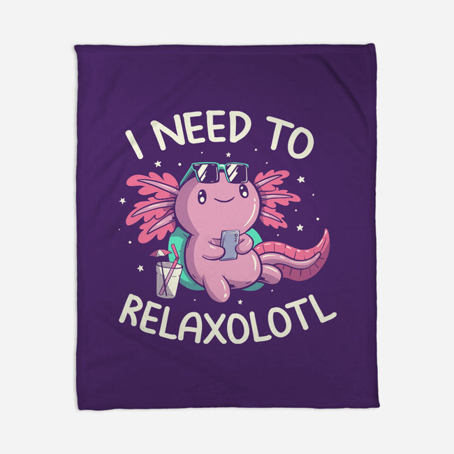 I Need To Relaxalotl-None-Fleece-Blanket-koalastudio