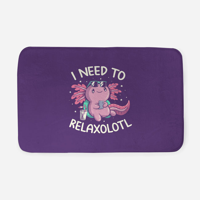 I Need To Relaxalotl-None-Memory Foam-Bath Mat-koalastudio