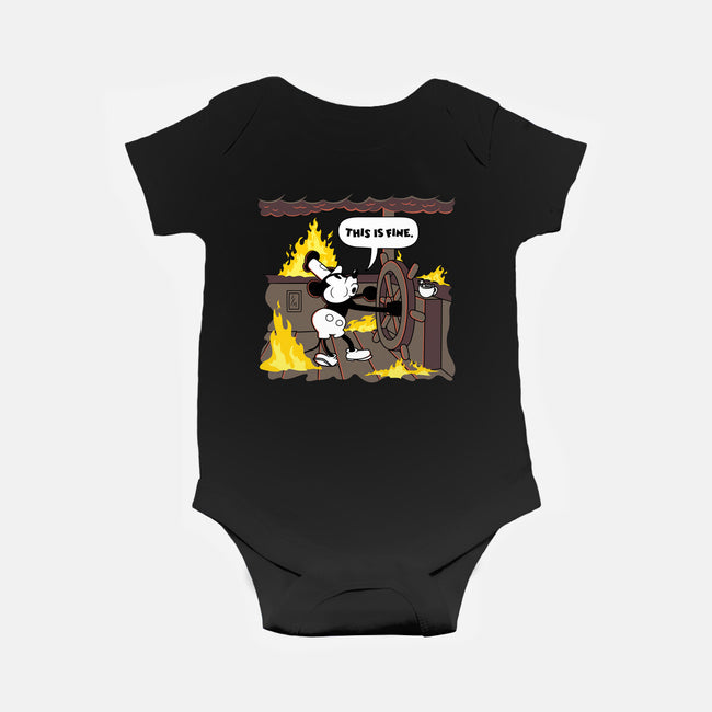 Everything's Fine On The Steamboat-Baby-Basic-Onesie-rocketman_art