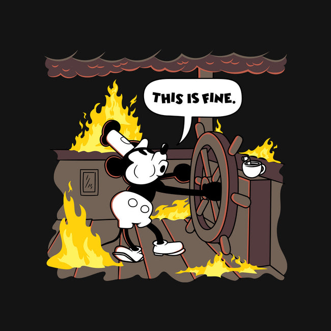 Everything's Fine On The Steamboat-Womens-Off Shoulder-Tee-rocketman_art