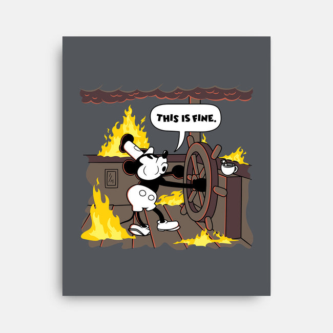 Everything's Fine On The Steamboat-None-Stretched-Canvas-rocketman_art