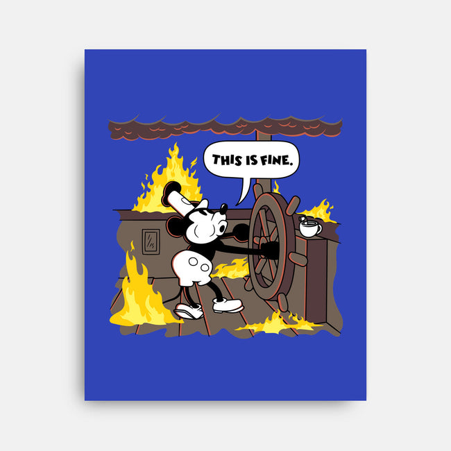 Everything's Fine On The Steamboat-None-Stretched-Canvas-rocketman_art