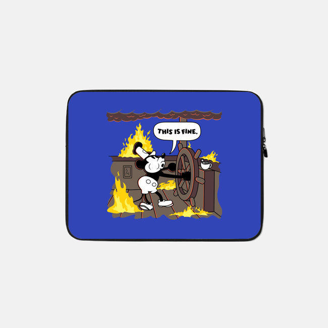 Everything's Fine On The Steamboat-None-Zippered-Laptop Sleeve-rocketman_art