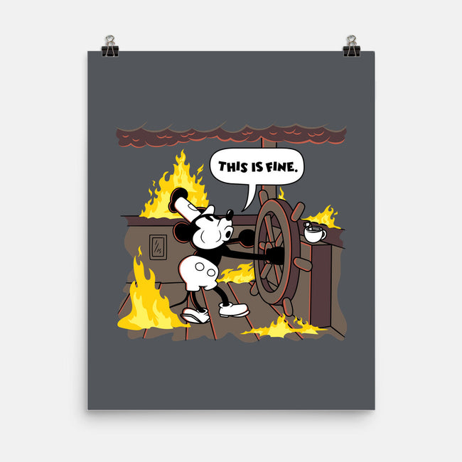 Everything's Fine On The Steamboat-None-Matte-Poster-rocketman_art