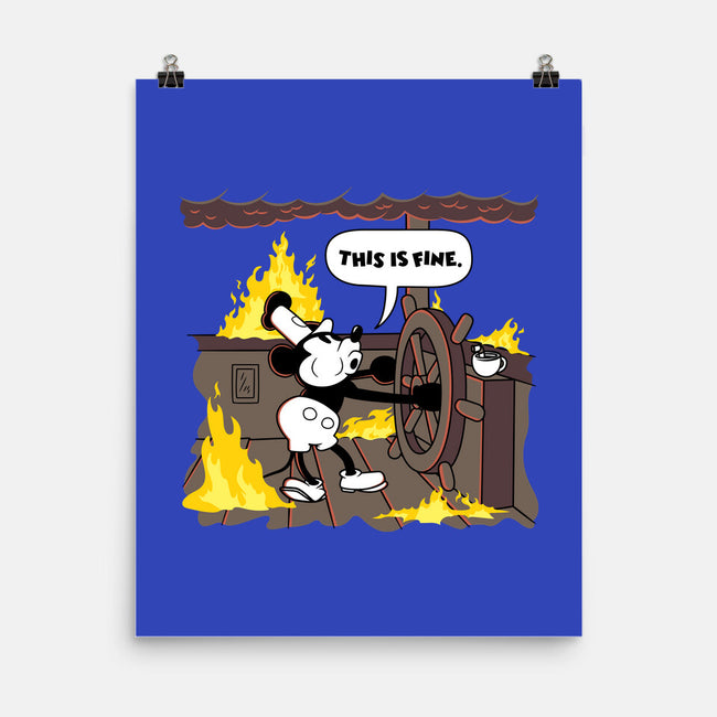 Everything's Fine On The Steamboat-None-Matte-Poster-rocketman_art