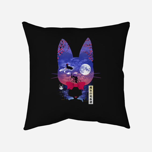 Cat Delivery-None-Removable Cover-Throw Pillow-dandingeroz