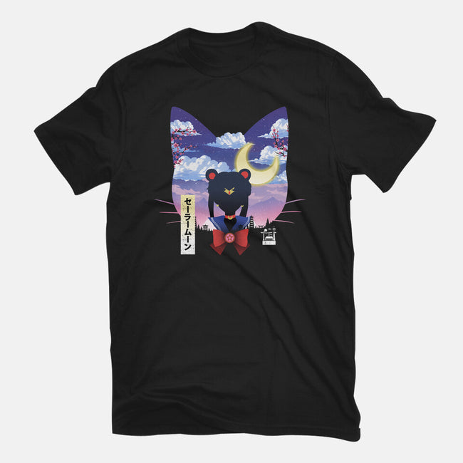 Sailor Cat Landscape-Mens-Basic-Tee-dandingeroz