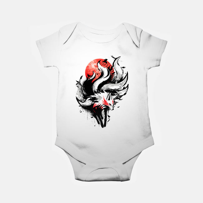 Kitsune Fox Splash-Baby-Basic-Onesie-fanfreak1