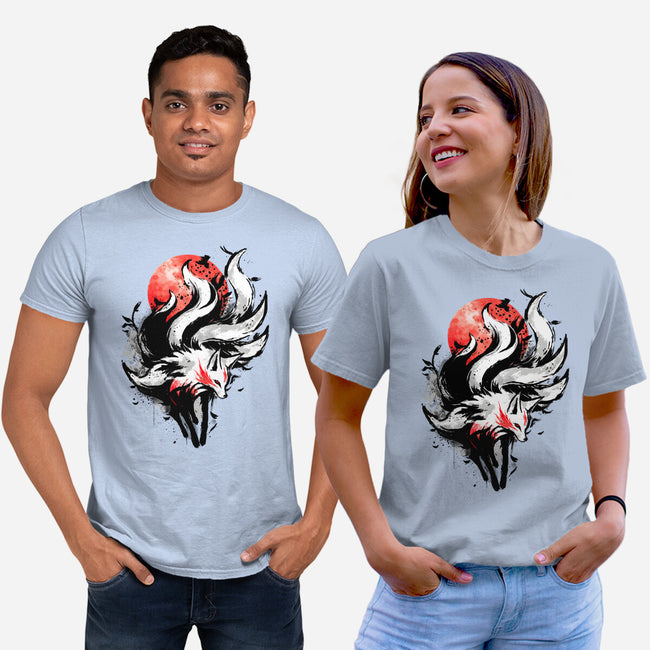 Kitsune Fox Splash-Unisex-Basic-Tee-fanfreak1