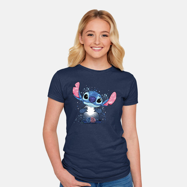 Stitch's Love-Womens-Fitted-Tee-JamesQJO
