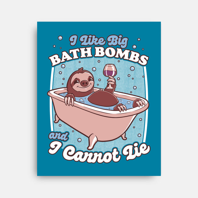 Relax Sloth Bubble Bathtub-None-Stretched-Canvas-Studio Mootant