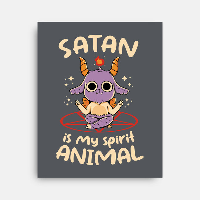 Satan Is My Spirit Animal-None-Stretched-Canvas-tobefonseca
