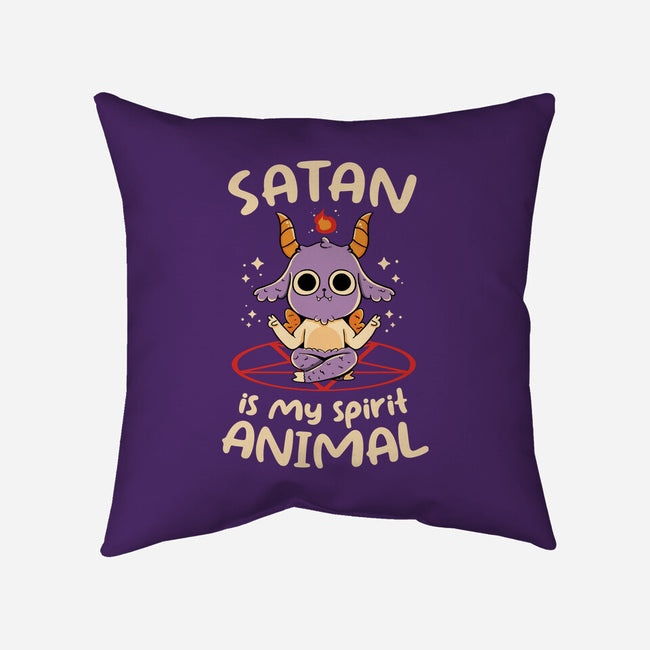 Satan Is My Spirit Animal-None-Removable Cover-Throw Pillow-tobefonseca