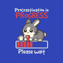 Bunny Procrastination In Progress-None-Glossy-Sticker-NemiMakeit