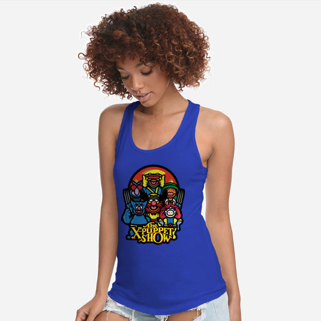 The X-Puppet Show-Womens-Racerback-Tank-jrberger