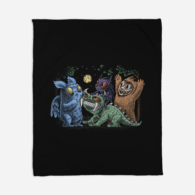 A Really Wild Rumpus-None-Fleece-Blanket-Aarons Art Room