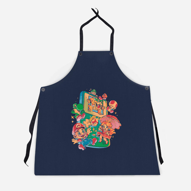 Plumber Game-Unisex-Kitchen-Apron-Arigatees