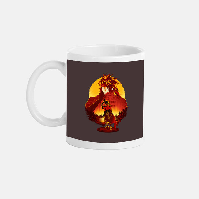 Crimson Sunset-None-Mug-Drinkware-hypertwenty