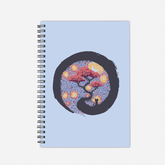 Sumie Starry Night Cat-None-Dot Grid-Notebook-tobefonseca
