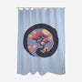 Sumie Starry Night Cat-None-Polyester-Shower Curtain-tobefonseca