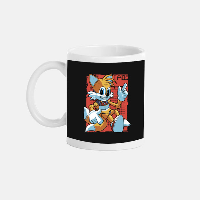 Mecha Orange Fox-None-Mug-Drinkware-Astrobot Invention