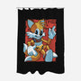 Mecha Orange Fox-None-Polyester-Shower Curtain-Astrobot Invention