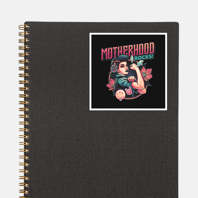 Motherhood Rocks-None-Glossy-Sticker-momma_gorilla