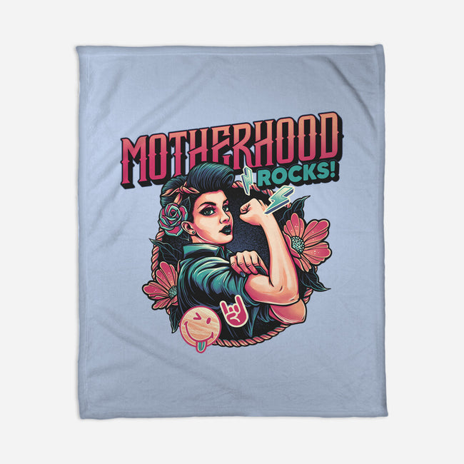 Motherhood Rocks-None-Fleece-Blanket-momma_gorilla