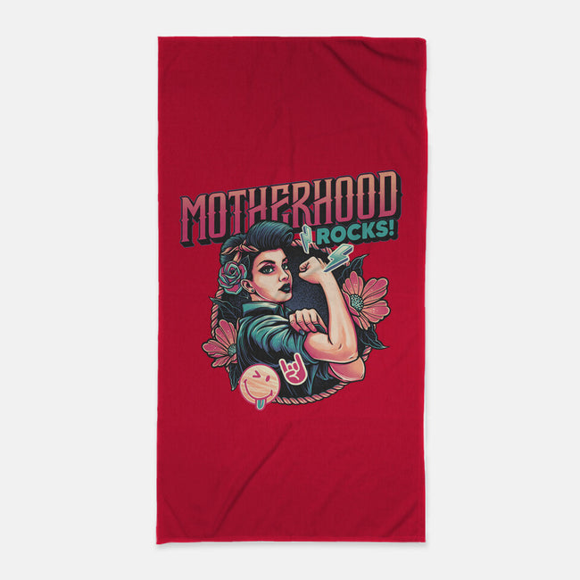 Motherhood Rocks-None-Beach-Towel-momma_gorilla