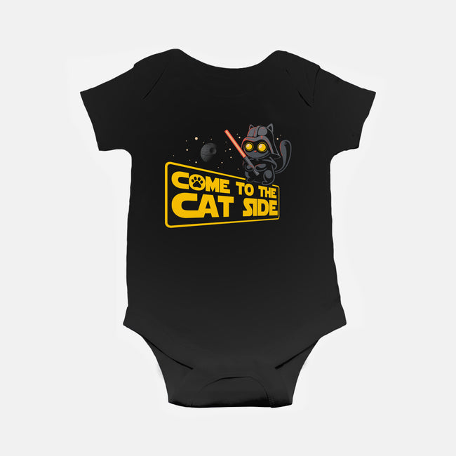 Come To The Cat Side-Baby-Basic-Onesie-erion_designs