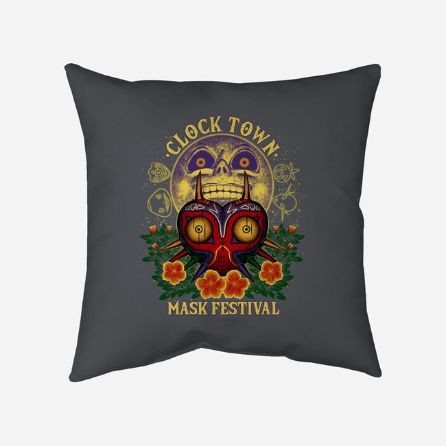 Clock Town Mask Festival-None-Removable Cover-Throw Pillow-rmatix