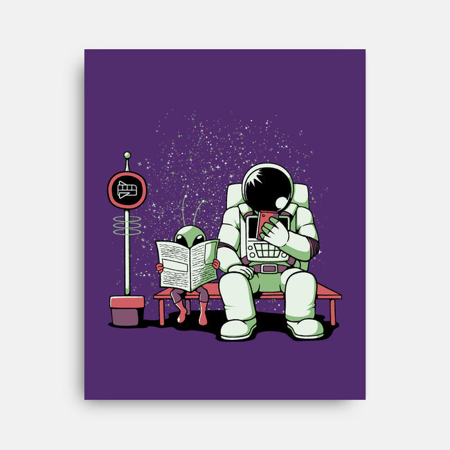 Bus Stop In Space-None-Stretched-Canvas-tobefonseca