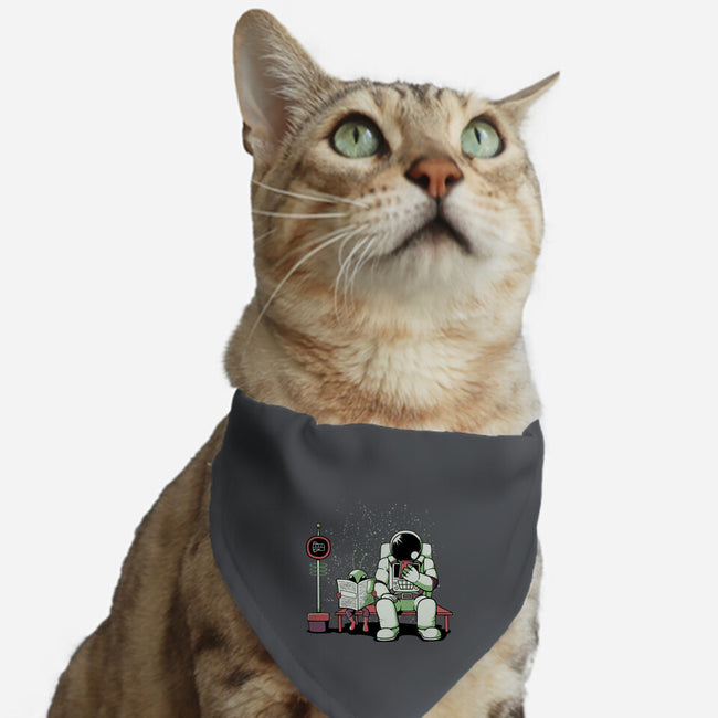 Bus Stop In Space-Cat-Adjustable-Pet Collar-tobefonseca
