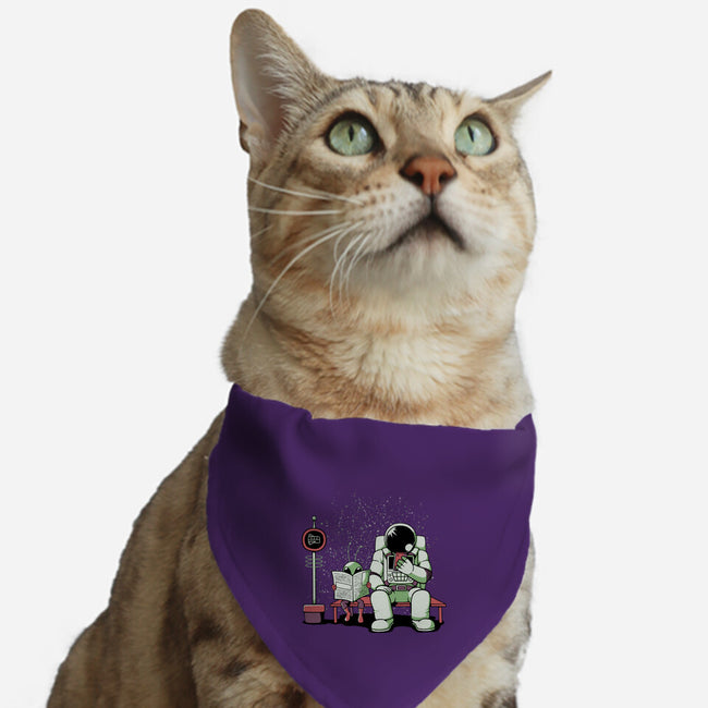 Bus Stop In Space-Cat-Adjustable-Pet Collar-tobefonseca
