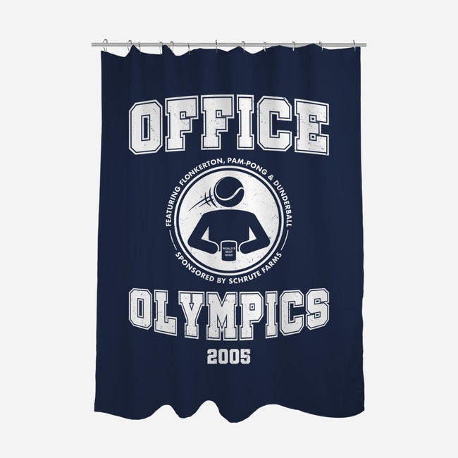 Office Olympics-None-Polyester-Shower Curtain-drbutler