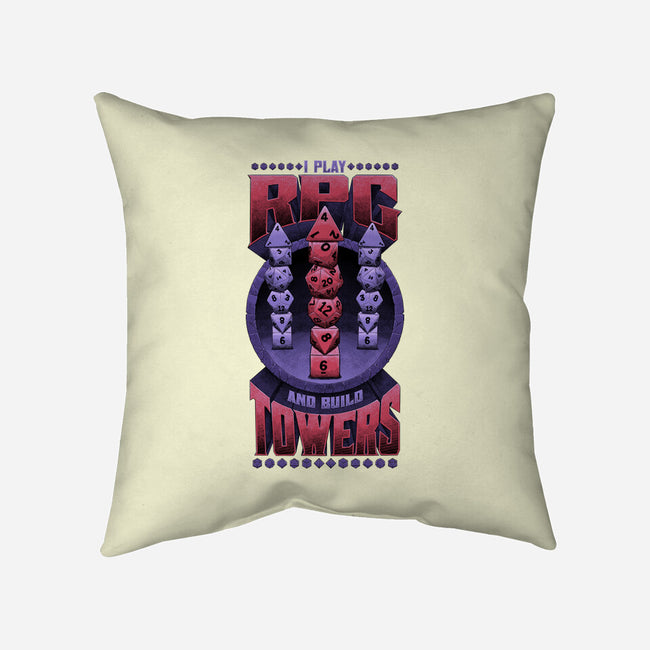Build Towers-None-Removable Cover-Throw Pillow-Studio Mootant