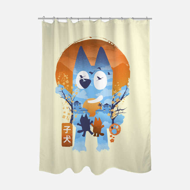 UKiyo E Bluey-None-Polyester-Shower Curtain-dandingeroz