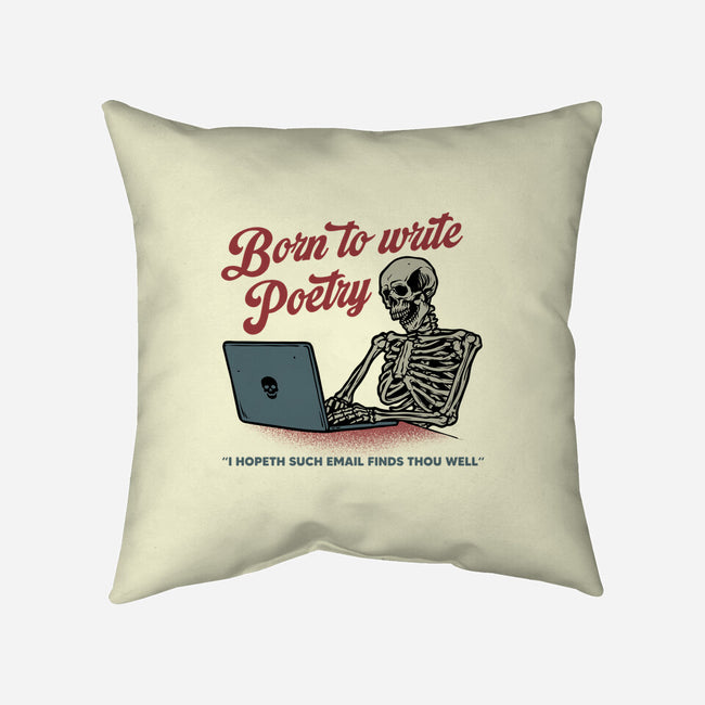 Born To Write Poetry-None-Removable Cover w Insert-Throw Pillow-gorillafamstudio