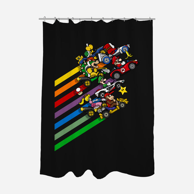 Karting Chaos-None-Polyester-Shower Curtain-drbutler