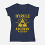 Hyrule Archery Club-Womens-V-Neck-Tee-drbutler