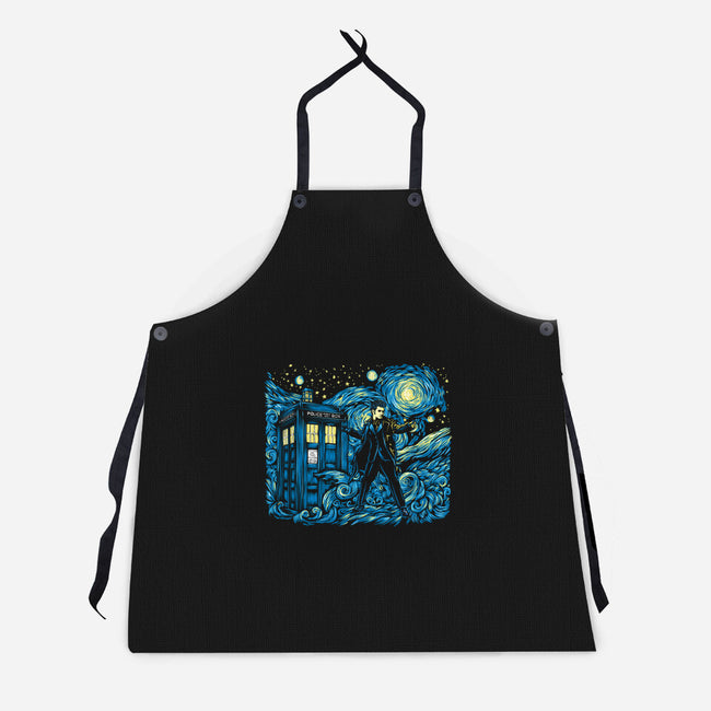 Tenth Doctor Dreams Of Time And Space-Unisex-Kitchen-Apron-DrMonekers