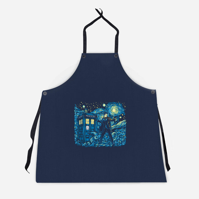 Tenth Doctor Dreams Of Time And Space-Unisex-Kitchen-Apron-DrMonekers